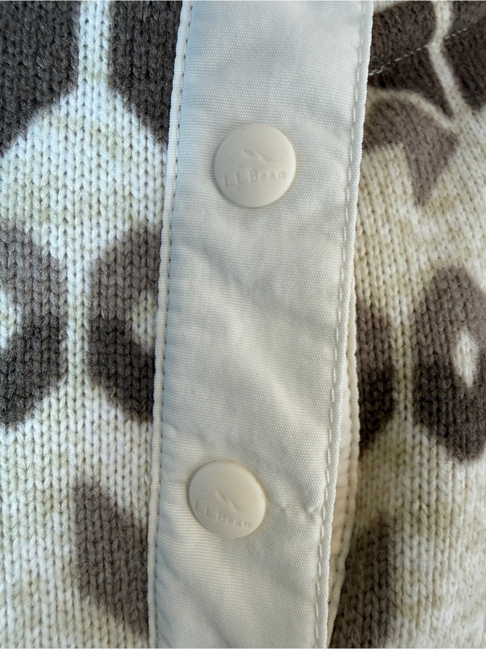 L.L. Bean Nordic Fair Isle Snap Pullover - Picture 4 of 5